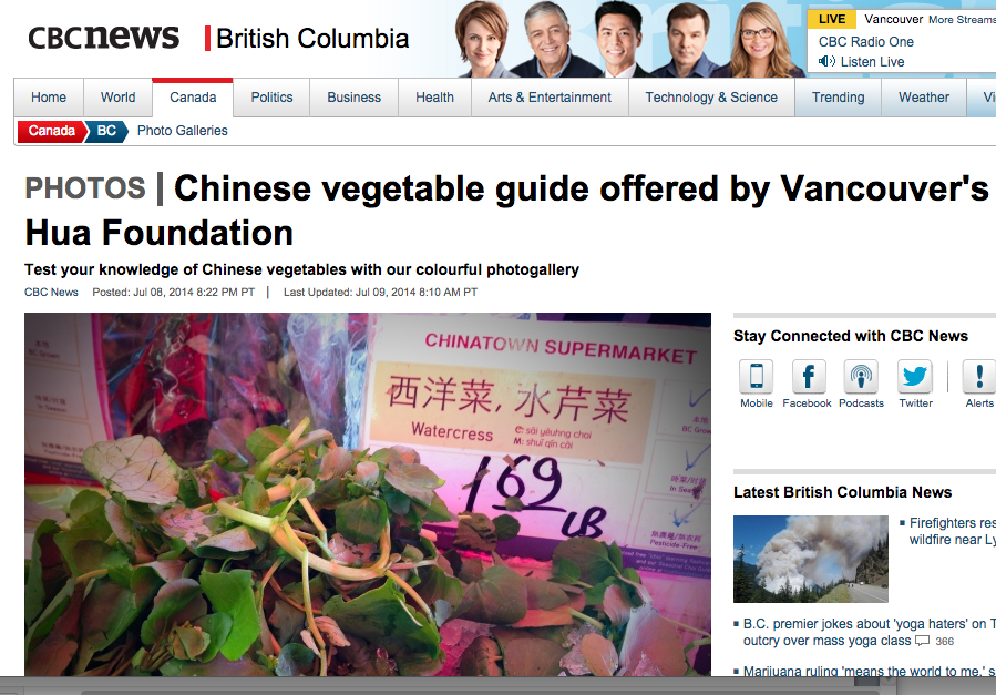 Fresh Roots mentioned in CBC Vegetable Article